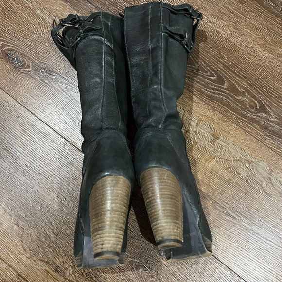 Felmini knee high charcoal black boots size 37 - Picture 6 of 12